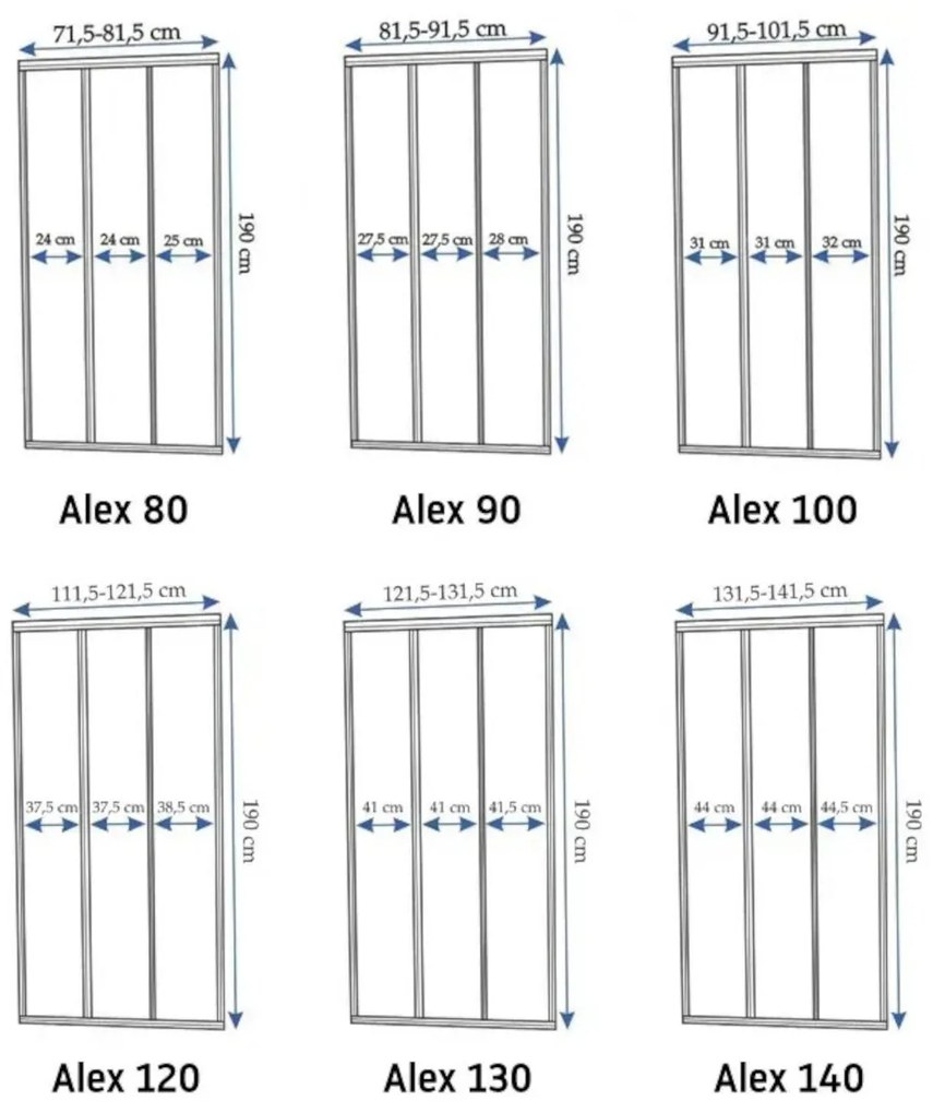 Rea Alex usi de dus 120 cm culisanta auriu periat sticla transparenta REA-K2501