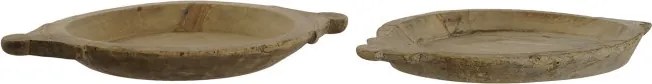 Centru de masă decorativ tip piesă unică, stil natural rustic, culoare natur, din lemn de tec, „Teak”