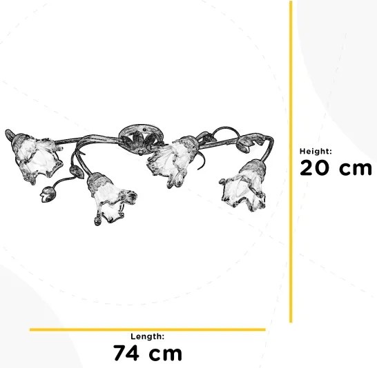 ONLI - Plafonieră ARIANNA 4xE14/6W/230V, bronz