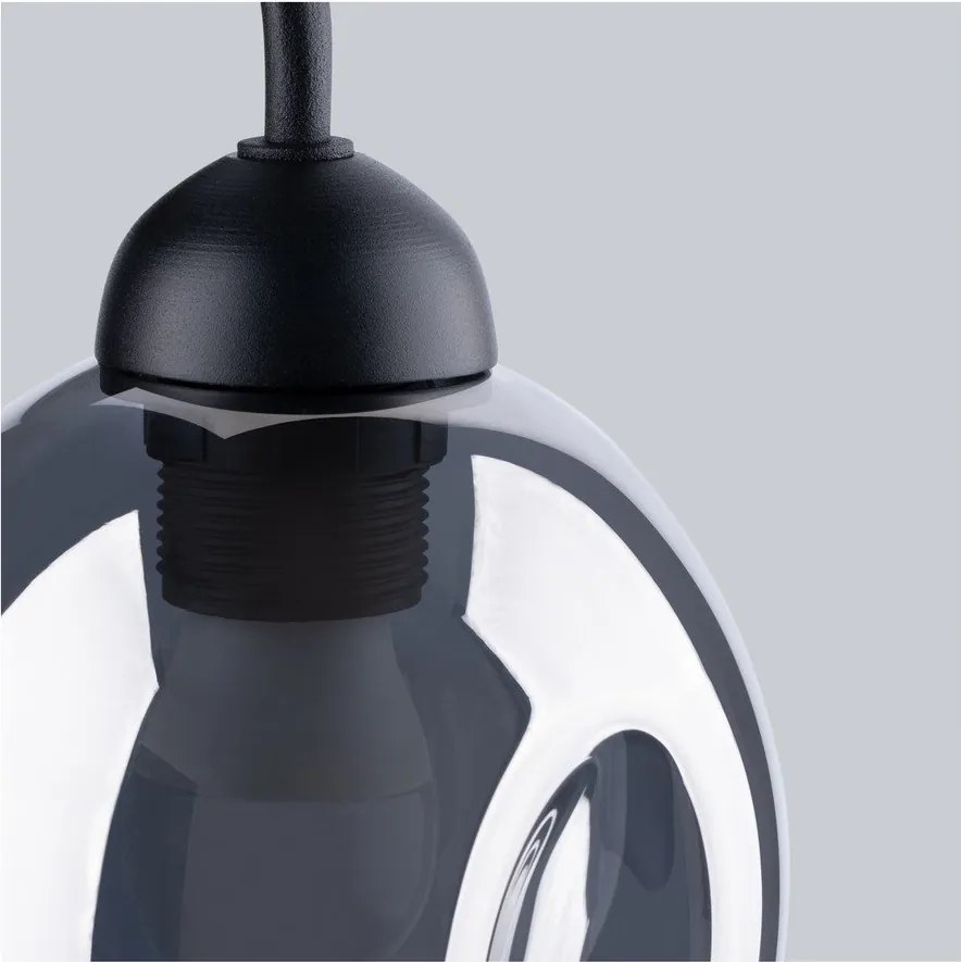 Aplică de perete neagră ø 25 cm Garten – Sollux