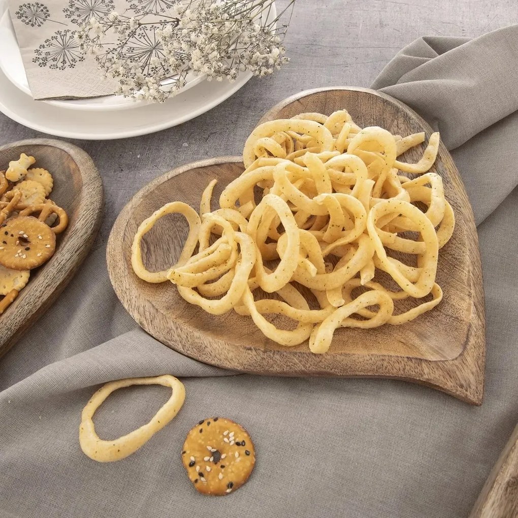 Tavă din lemn Orion Mango Heart 25 x 25 cm, L