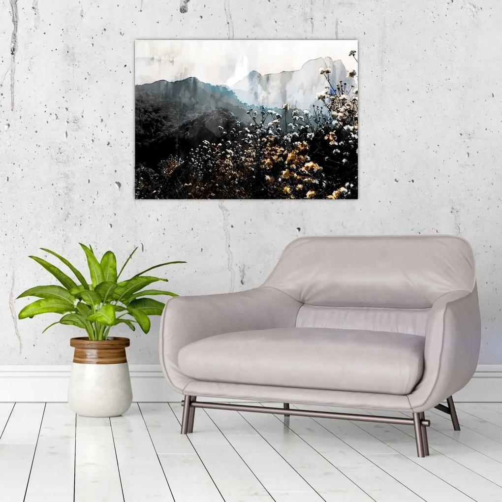 Tablou - Ilustrație de flori sălbatice (70x50 cm)
