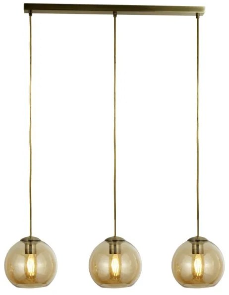 Searchlight 1623-3AM - Lustră pe cablu PENDANT 3xE27/40W/230V auriu