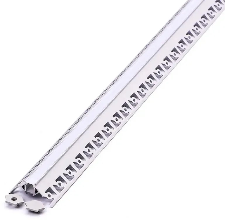 Profil Banda LED de Colt Interior, Incastrat (ST), pentru Rigips, Aluminiu + Alb Mat, 2m