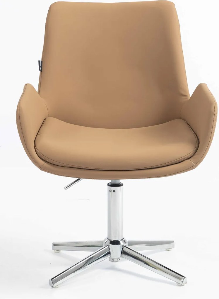 HR240CROSS Scaun Carmel Piele Ecologica Premium Soft cu Bază Cromata