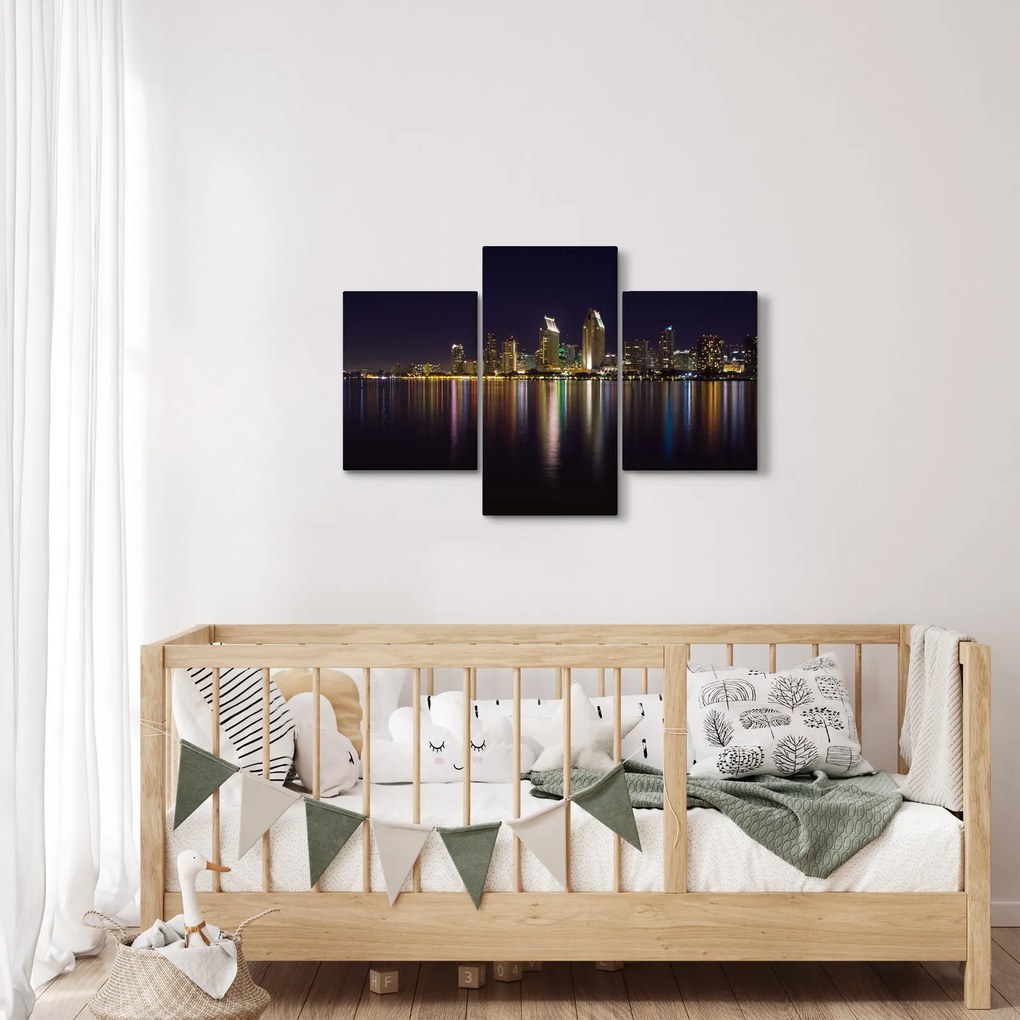Tablou cu orașul nocturn (90x60 cm)