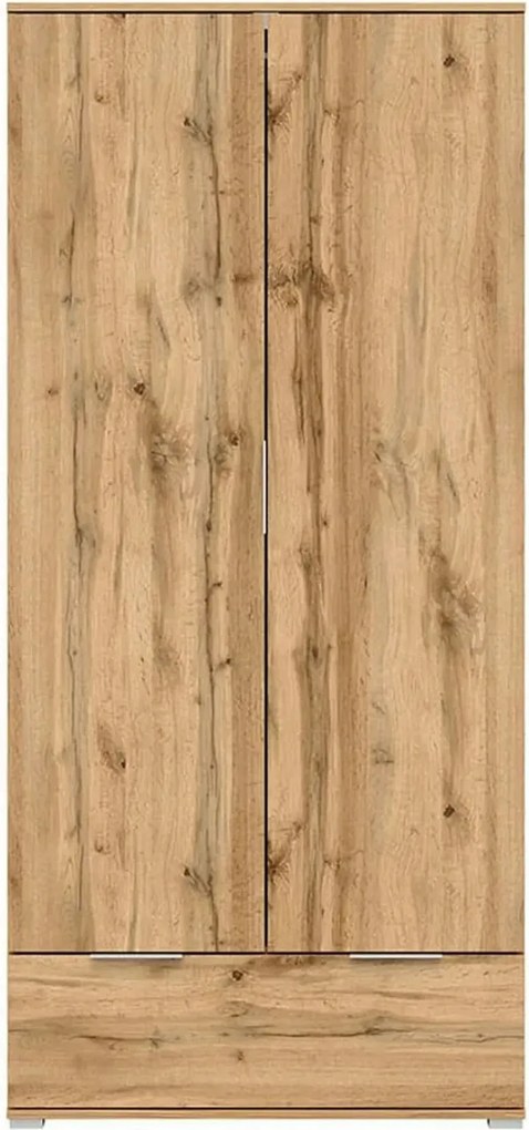 Dulap ZELE, stejar wotan, PAL, cu 2 usi, 91x57x195 cm