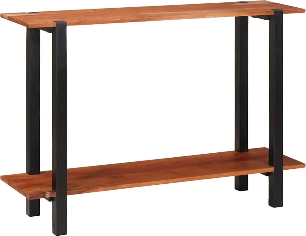 vidaXL Masă de consolă cu raft Maro și negru 110 x 30 x 75 cm