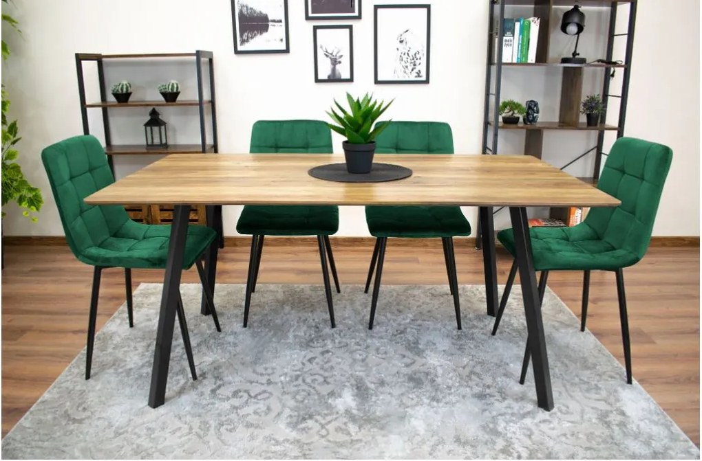 Scaun de sufragerie dn catifea Smaragd Luxury