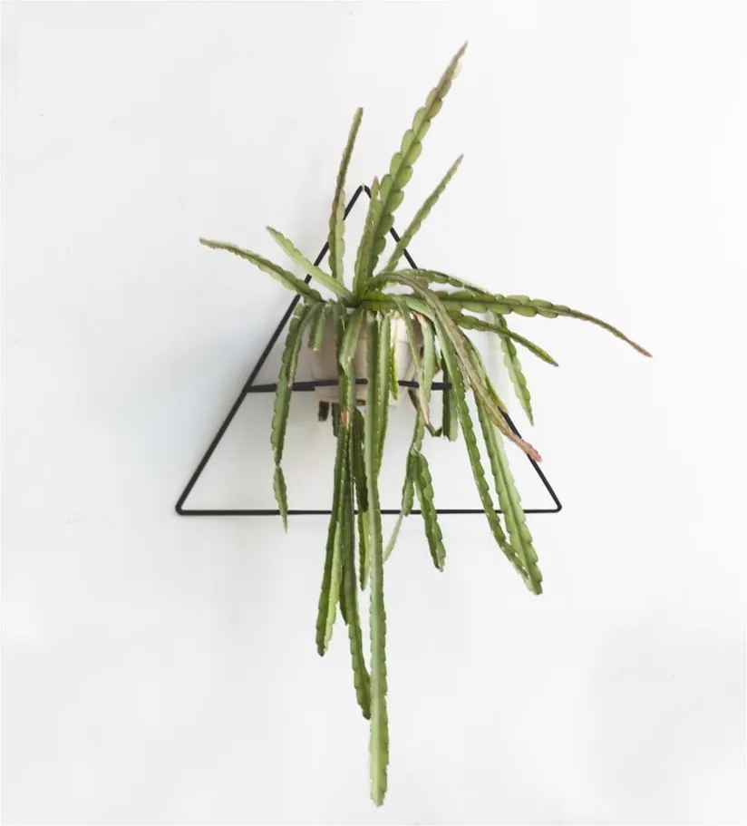 Suport de perete pentru ghivece Really Nice Things Triangle, negru