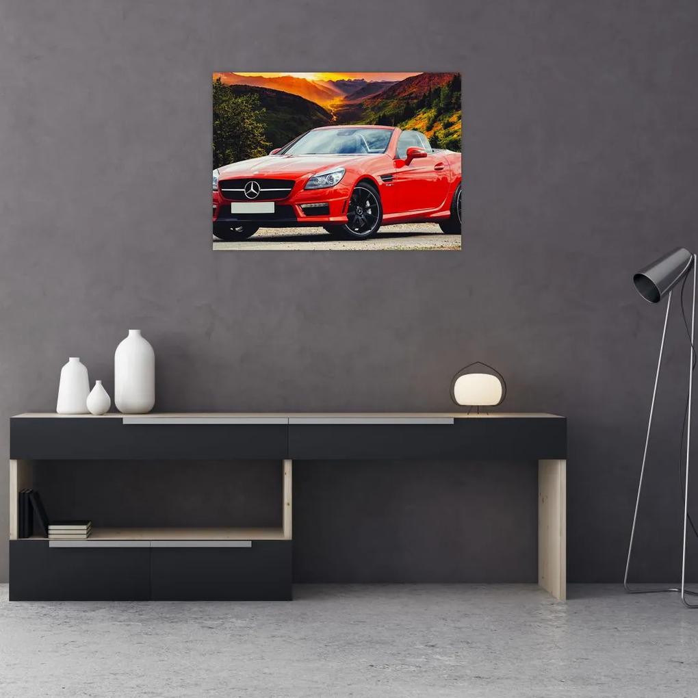 Tablou - Mercedes roșu (70x50 cm), în 40 de alte dimensiuni noi