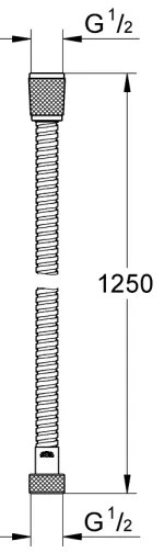 GROHE 22106000 - Furtun de duș VITALIOFLEX METAL LONG-LIFE 1250 mm, cromat