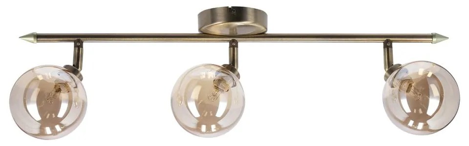 Plafonieră în culoarea bronz cu abajur din sticlă ø 10 cm Rodia – Candellux Lighting