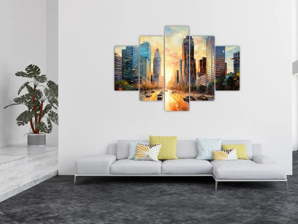 Tablou - Pictura orașului (150x105 cm)
