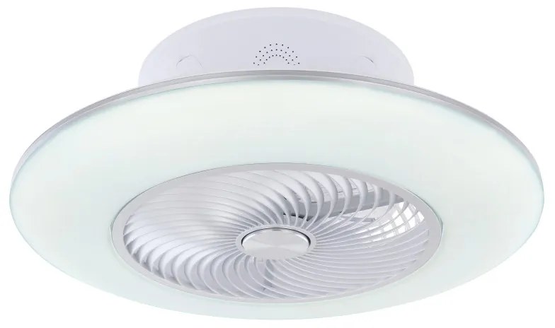Plafoniera LED Kello 03623, cu ventilator, dimabila, cu telecomanda, 36W, 2200lm, lumina calda+neutra+rece, IP20, alba, Globo Lighting