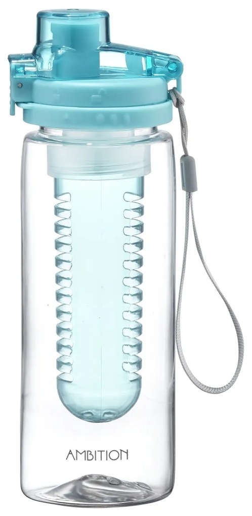 Sticla apa cu infuzor 700ml, turcoaz, Summer