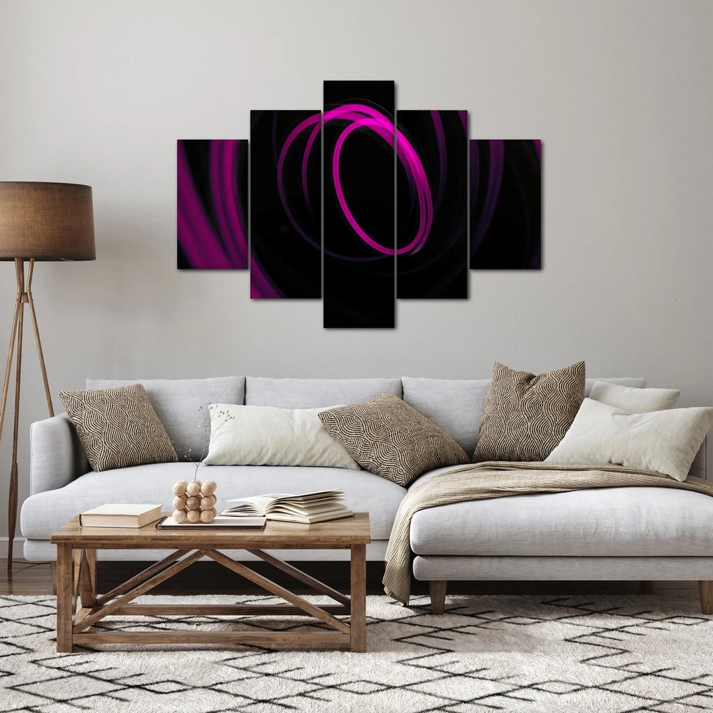 Tablou - linii violete (150x105 cm)