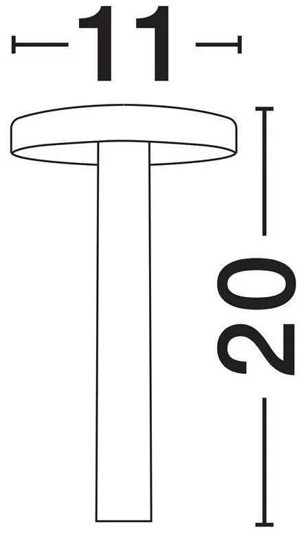 Stalp de exterior pentru terasa sau gradina, MOOD maro H-20cm