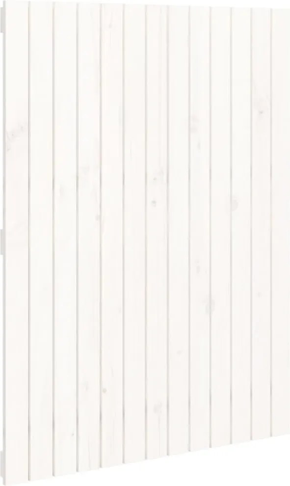 vidaXL Tăblie de pat pentru perete, alb, 82,5x3x110 cm, lemn masiv pin