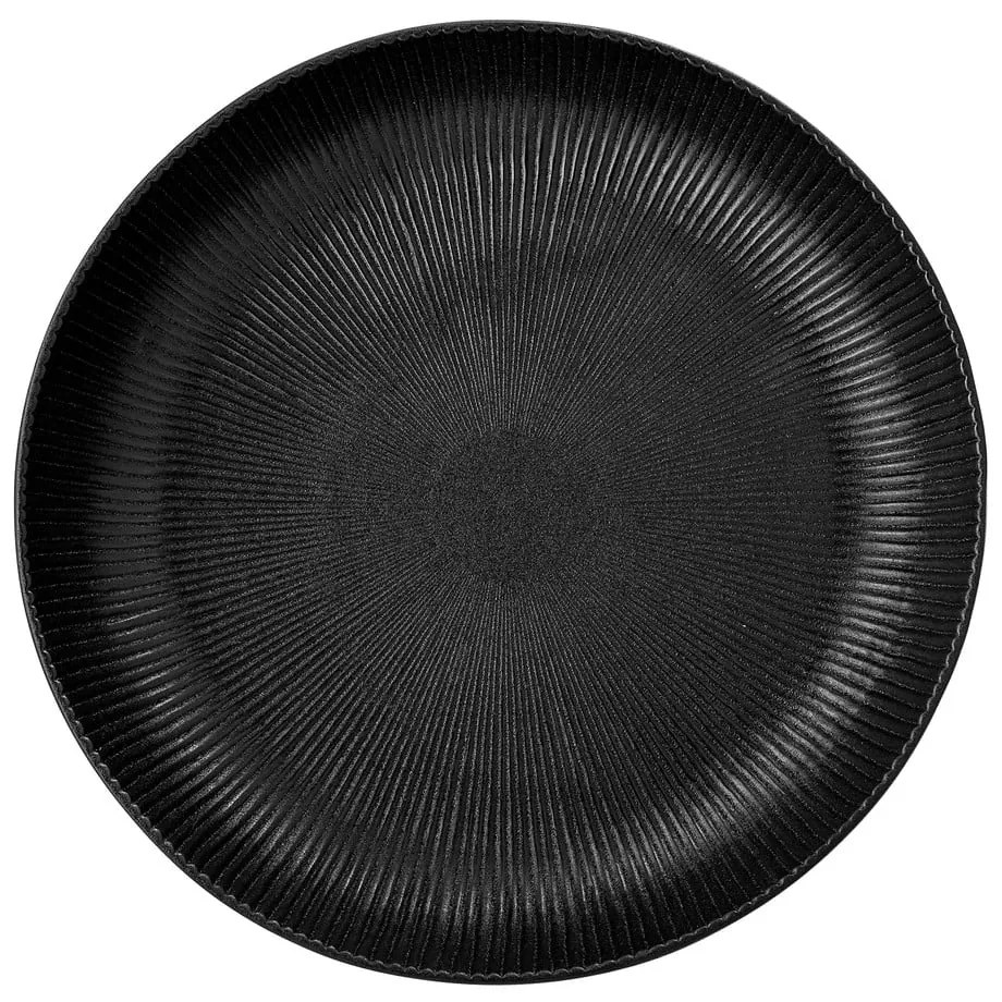 Bol din gresie ceramică Bloomingville Neri, ø 33 cm, negru