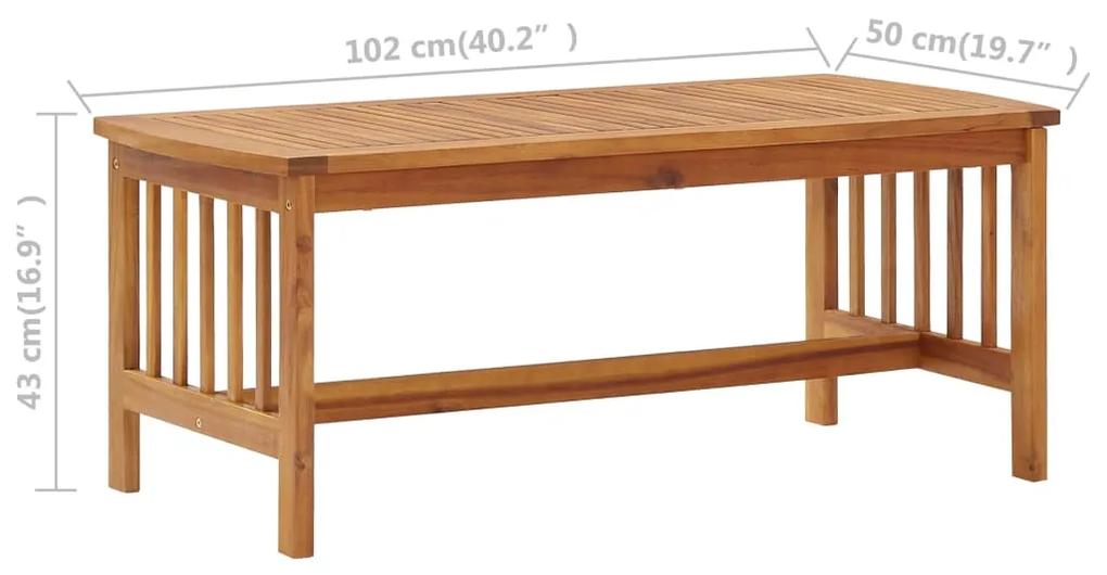Set mobilier de gradina cu perne, 3 piese, lemn masiv de acacia Gri, 2x banca + masa, 1