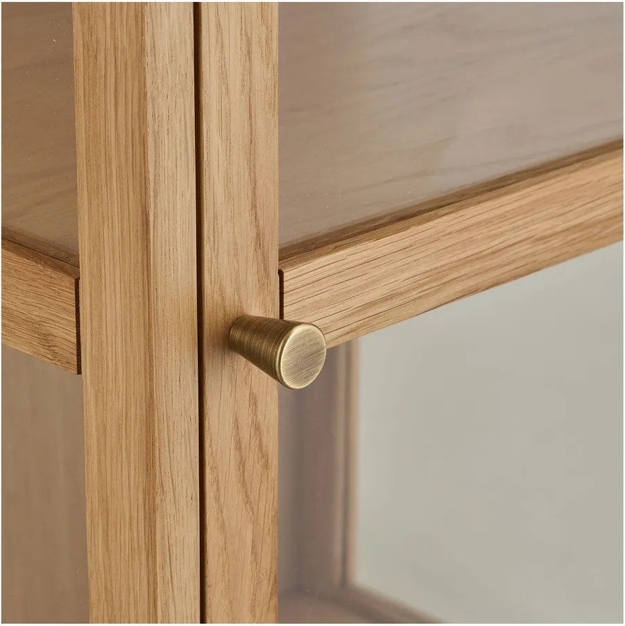 Vitrină în culoare naturală 47x180x40 cm Zamora – House Nordic