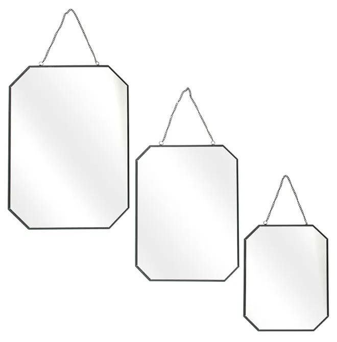 Set 3 oglinzi CMP Oblique Black