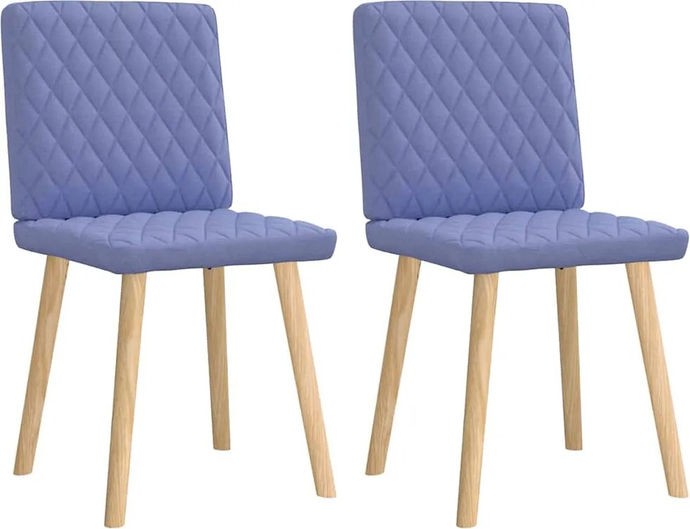 vidaXL Scaune de sufragerie 2 buc țesătură Jeans Blue