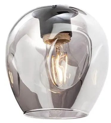 Abajur de rezervă pentru lampă, lustră Redo PIERCE d. 15 cm negru/fumuriu