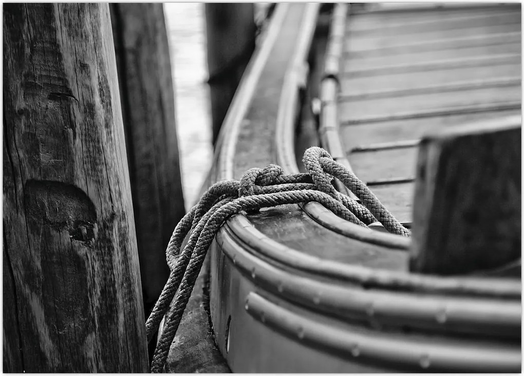 Tablou - O barcă legată (70x50 cm)