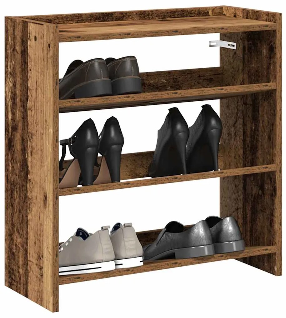 vidaXL Pantofar, Lemn vechi, 60x25x62 cm, lemn compozit