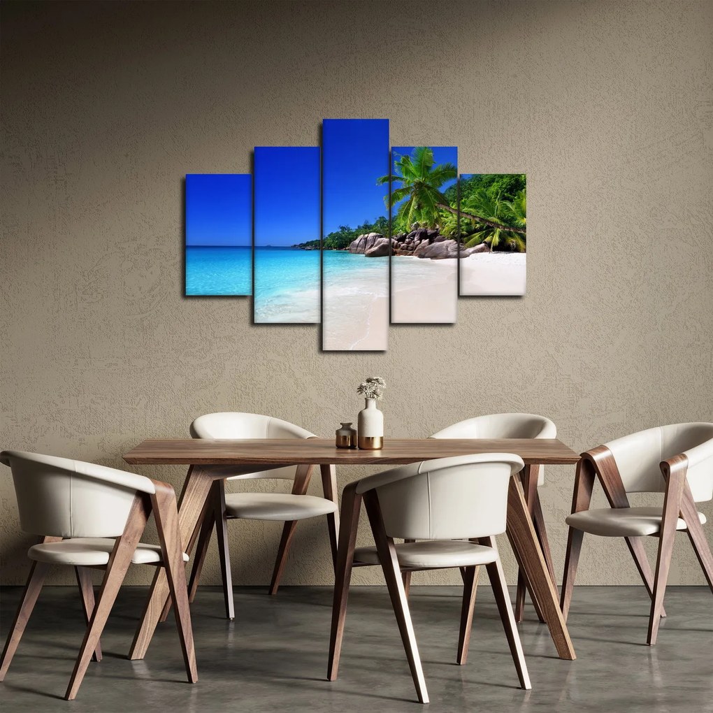 Tablou cu plaja pe insula Praslin (150x105 cm)