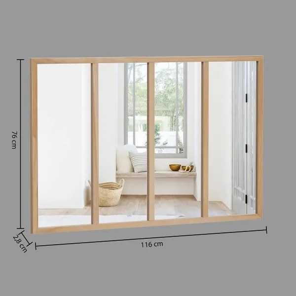 Oglindă de perete Atmosphera NAE 76x116 cm paulovnia