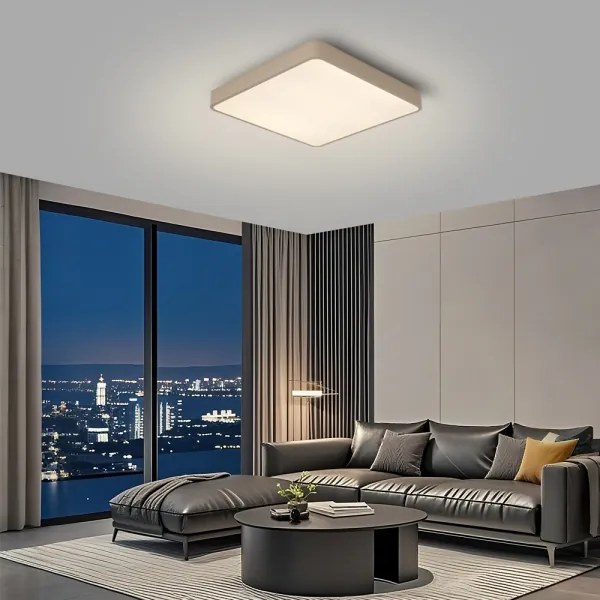 Brilagi-LED Plafonieră LED dimmabilă POOL, 48W, 230V, 3000-6000K, 50x50 cm, bej + telecomandă