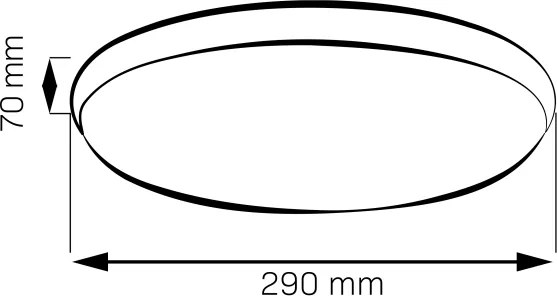 Plafonieră LED LIBRA, 15W/230V, 4000K, Ø 29 cm, crom lucios