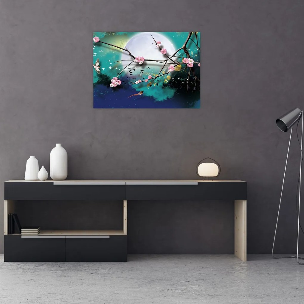 Tablou - Copac,grafic (70x50 cm)