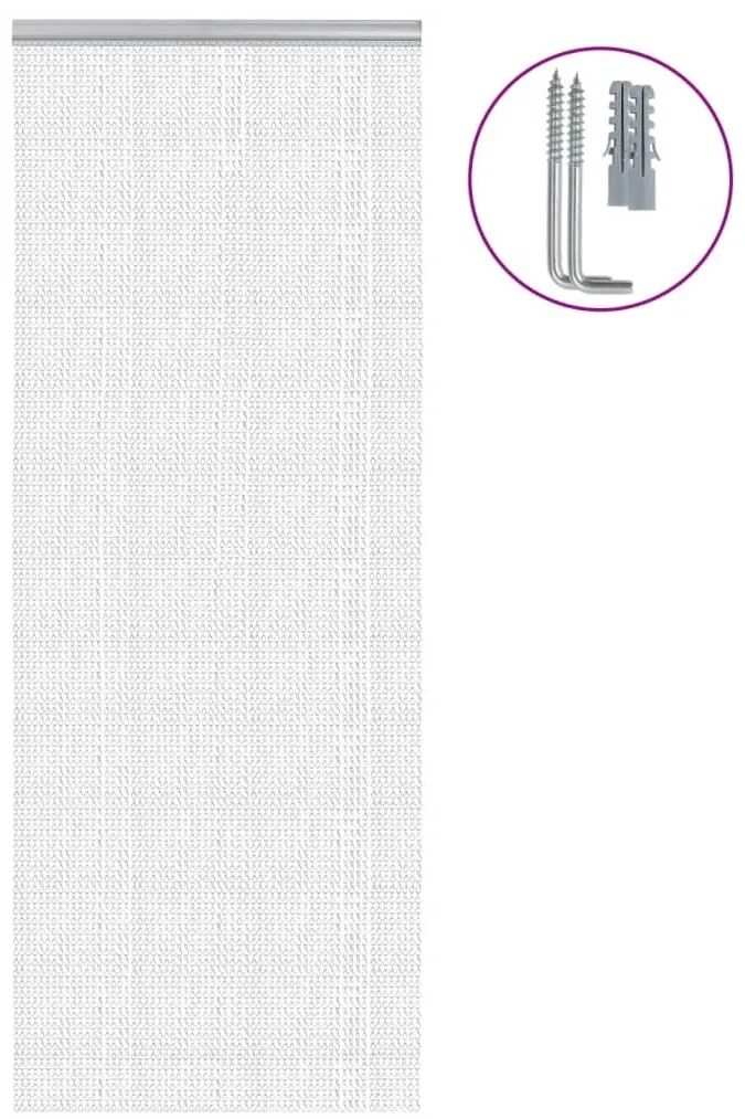 vidaXL Paravan de ușă cu lanț, 80x212 cm, aluminiu