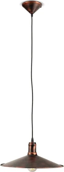 Brilagi - Lampă suspendată pe cablu FORGE 1xE27/60W/230V, ø 36 cm, cupru/patină