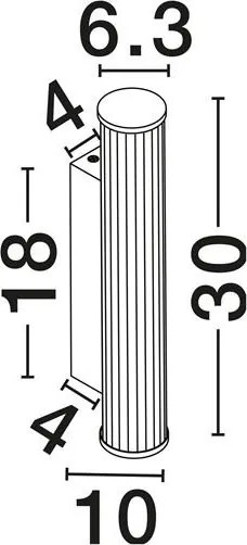 Aplica de perete LED baie IP44 MISTY negru