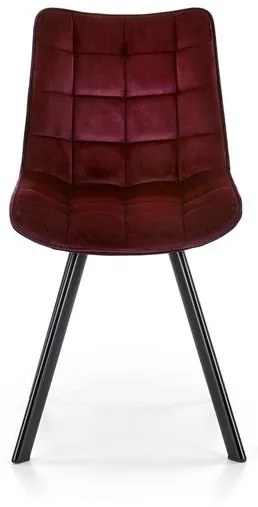 Set 4 scaune K332 velvet bordo