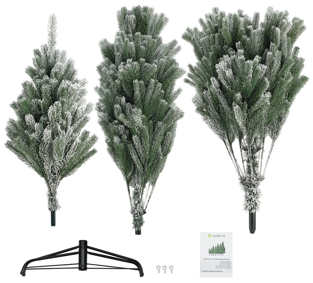 Brad artificial Talvi 210 cm verde cu suport de zapada si negru