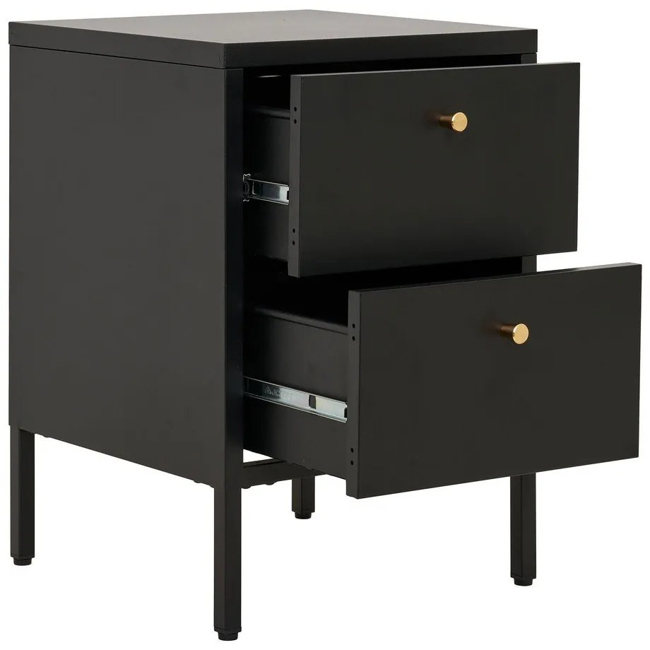 Noptieră neagră din metal Dalby – House Nordic