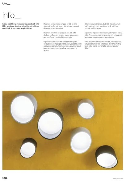 Redo 01-1629 - Spot LED UTO, 18 W, 230 V, Ø 14 cm, alb