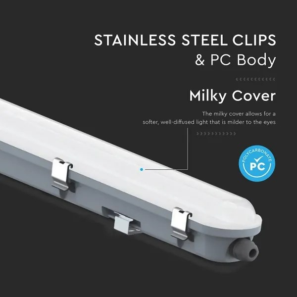 Corp de iluminat tehnic LED cu senzor de mișcare LED/48W/230V IP65 6500K 150 cm