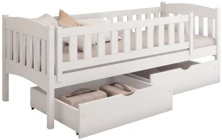Pat pentru copii 90 cm Jerasto (Alb) (cu somieră) (cu sp. depozitare). 1103328