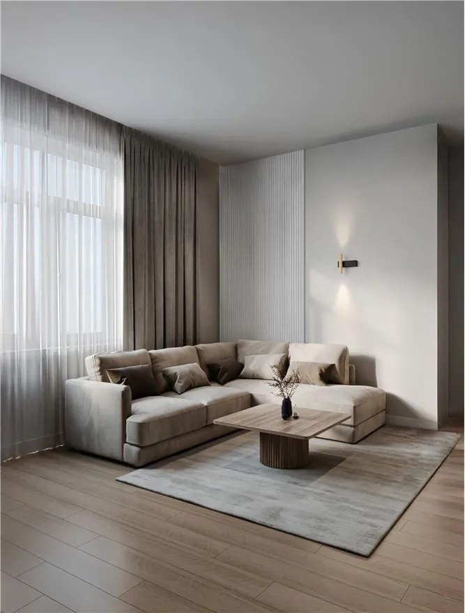 Aplica Spot LED stil minimalist PARON negru/auriu, NVL-9060242