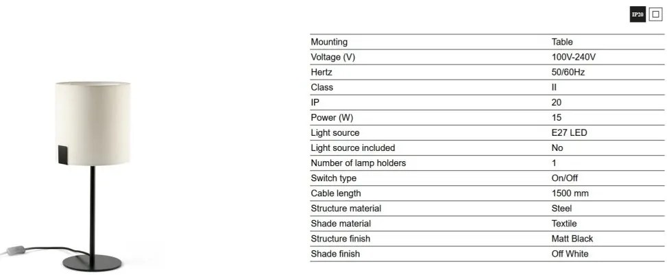 Veioza/Lampa de masa design modern NILA