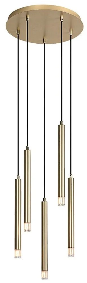 Lustra suspendata stil minimalist Ramira 5L auriu