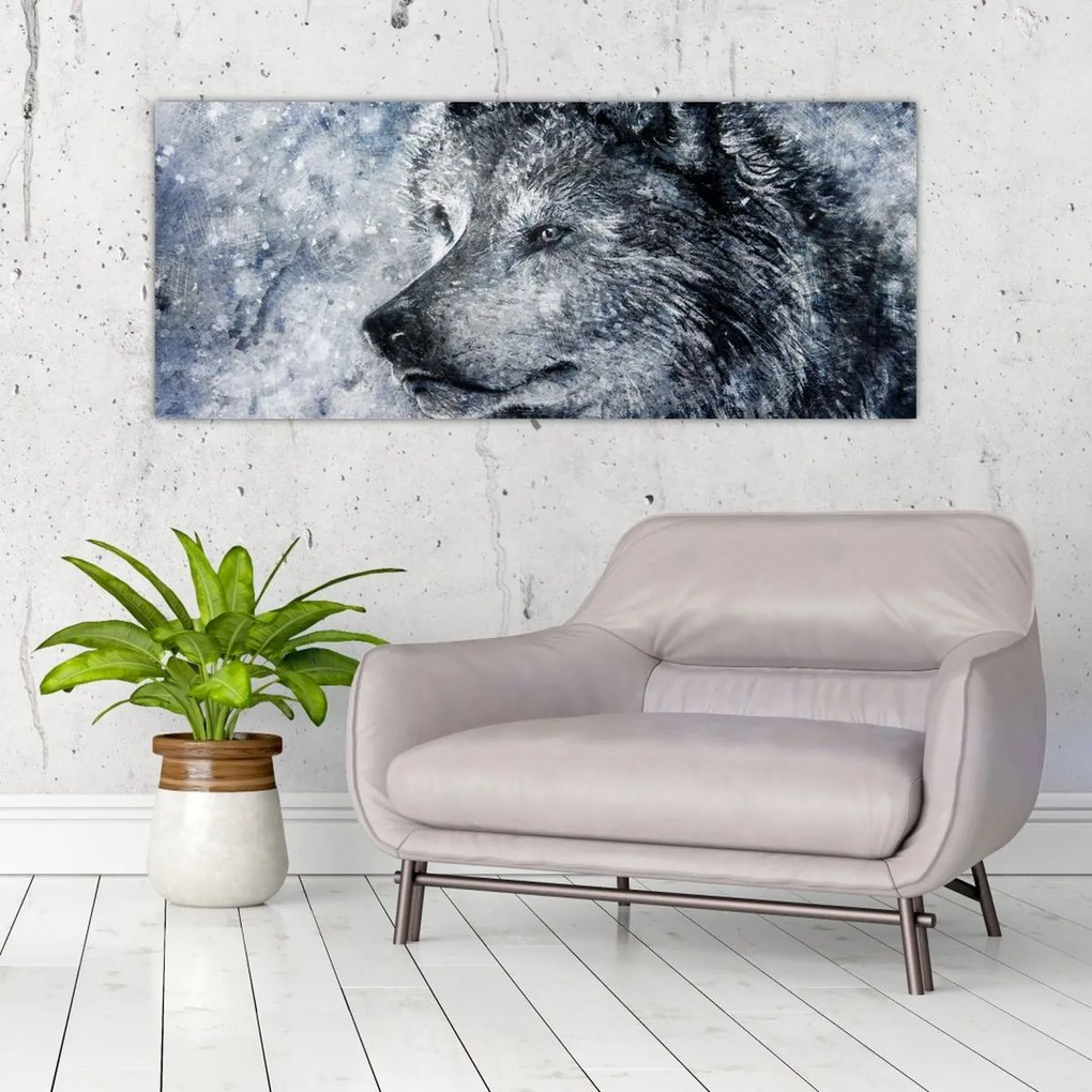 Tablou - Lupul din desene animate (120x50 cm)