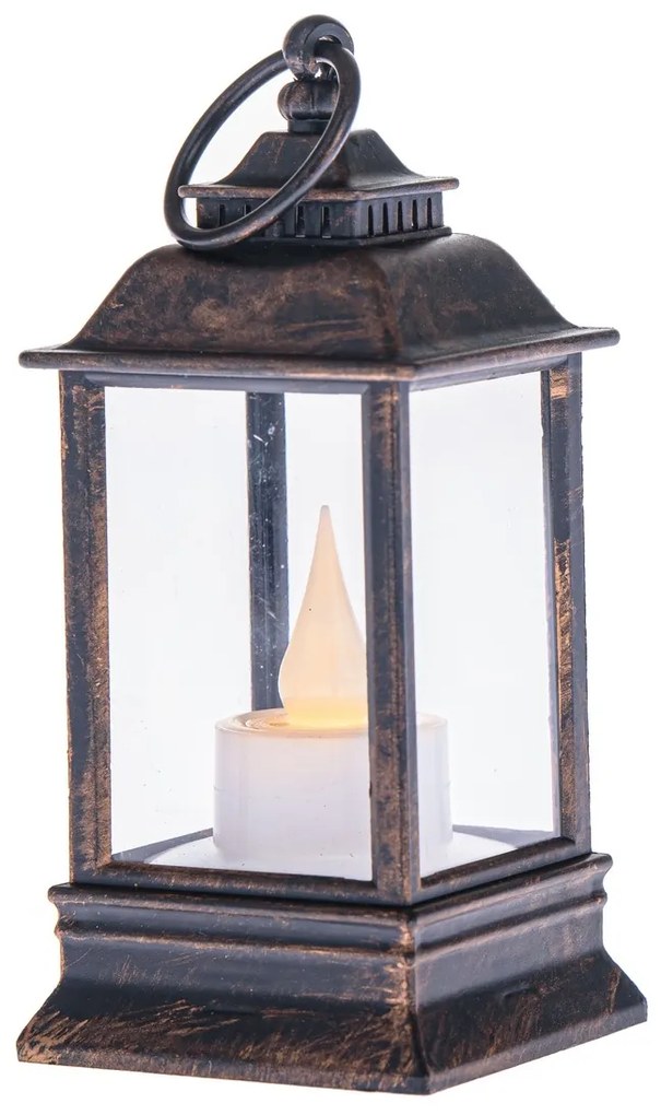 Lanterna cu lumânare LED Cremona bronz, 6 x 13 cm